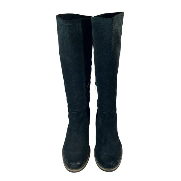 FRANCO SARTO! FAB BLACK GENUINE SUEDE LEATHER SLOUCHY/STRAIGHT BOOTS! SZ 9.5M - Picture 4 of 12